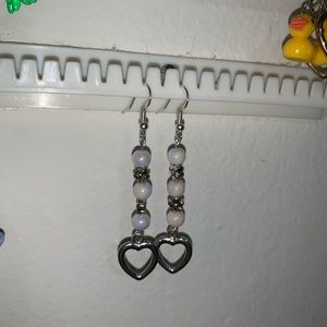 Handmade heart earrings